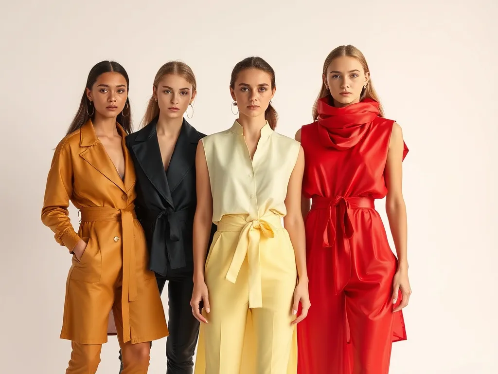 Fashion attire using synthetic fibers like nylon, polyester, showcasing modern designs, textiles, professional fashion photography Fashion attire using synthetic fibers like nylon, polyester, showcasing modern designs, textiles, professional fashion photography