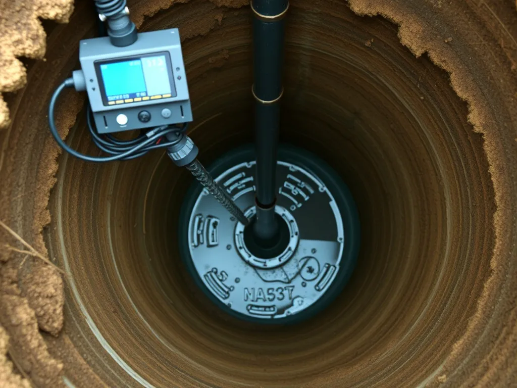 Agricultural well maintenance using video camera logging, ensuring consistent water flow for crops, detailed imagery of well interior