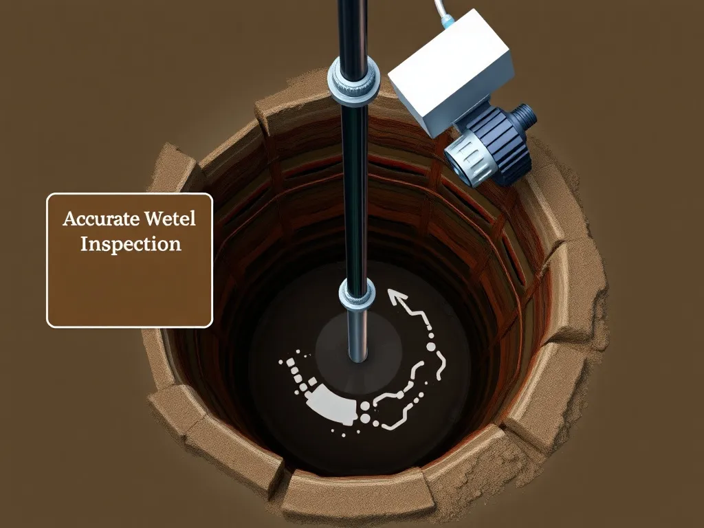 Visual depiction of accurate and precise water well inspection, showcasing benefits of high-definition cameras in identifying issues
