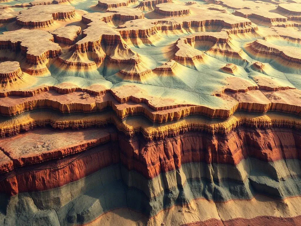 Illustration of AI algorithms mapping geological layers, neural networks at work in resource estimation, professional and detailed Illustration of AI algorithms mapping geological layers, neural networks at work in resource estimation, professional and detailed